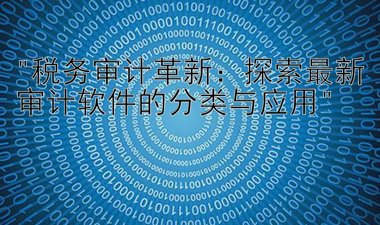 税务审计革新：探索最新审计软件的分类与应用