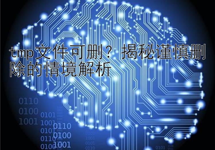 tmp文件可删？揭秘谨慎删除的情境解析